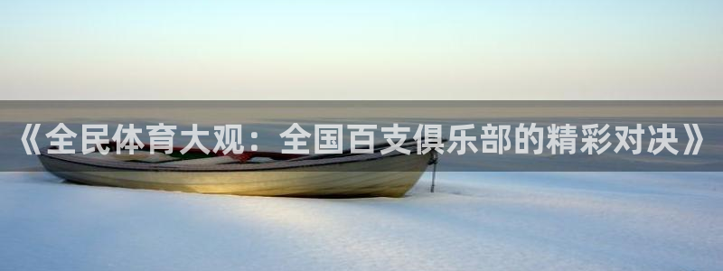 《全民体育大观：全国百支俱乐部的精彩对决》