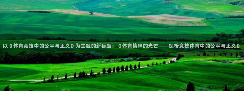 河豚直播决赛时间：以《体育竞技中的公平与正义》为主题的新标题：《体育精神的光芒——探析竞技体育中的公平与正义》